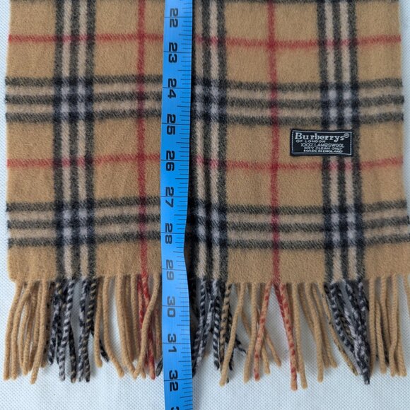 Burberry Designer Check Scarf Beige Lambswool – Unisex – Pre-Loved– Premium Wrap - Picture 6 of 7